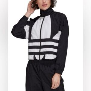 Adidas large logo track jacket size small EUC
